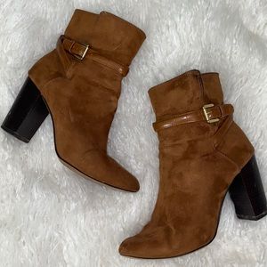 Brown Suede Booties